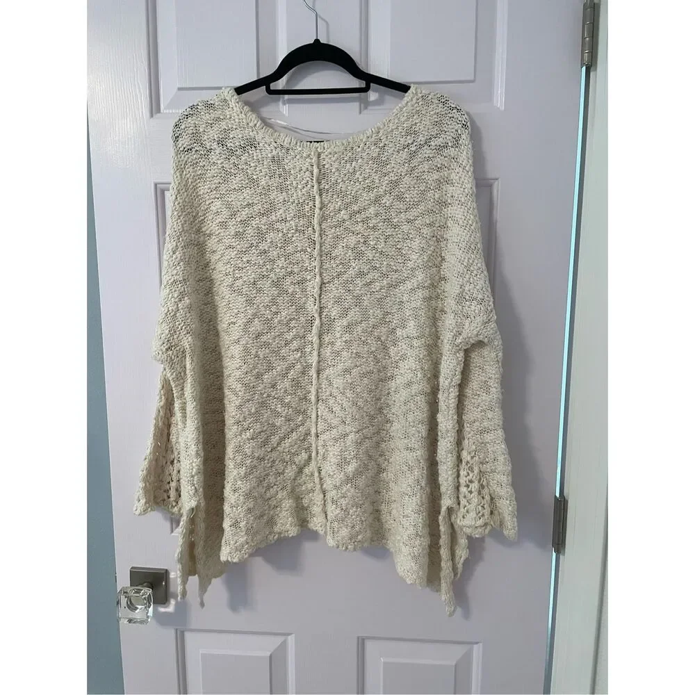 Free People Crochet Oversized Flowy Sweater (OG)